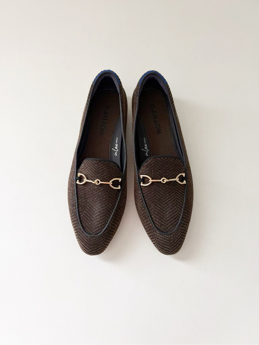Rothy’s ReVelvet Double Bit Loafer Herringbone Knit Preppy Classic Equestrian